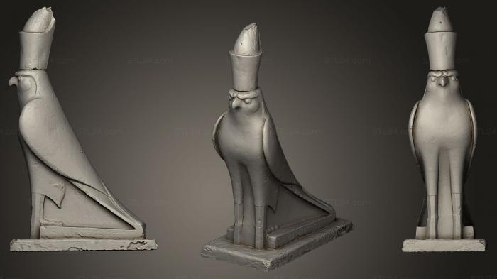 Египетские статуи и рельефы (Статуя Гора, STKE_0027) 3D модель для ЧПУ станка